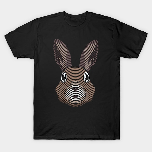 Beauty Line Art Rabbit T-Shirt by mybeautypets